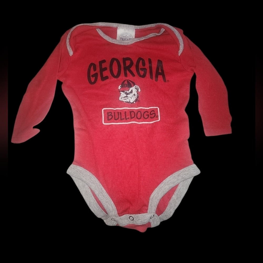 Threads 4 Thought Red and Gray Georgia Bulldogs Baby Bodysuit